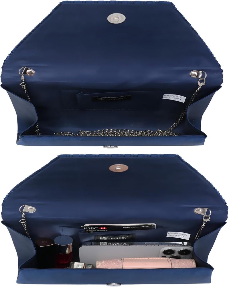 DASEIN Women Evening Bags Wedding Purses Handbags Party Clutches Cocktail Prom Formal Clutch with Glitter Rhinestones - Image 4